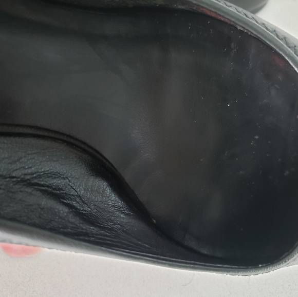 Tory Burch Reva Ballet Flat. Black Leather,  Gold Logo. - Picture 8 of 12